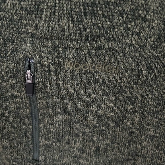 Woolrich Men's Green Quarter-Zip Sweater fleece size Large - Picture 4 of 6